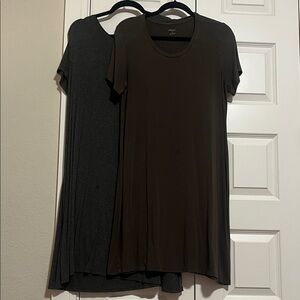 Amazon Essentials & Daily Ritual Women's Mini Dresses in Charcoal and Olive